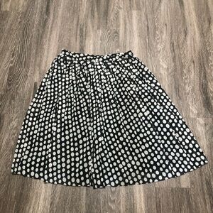 Coldwater Creek Polka Dot Pleated Chiffon A-Line Skirt